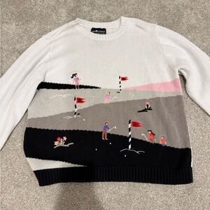Sag Harbor Multicolor Sweater with Scenic Design